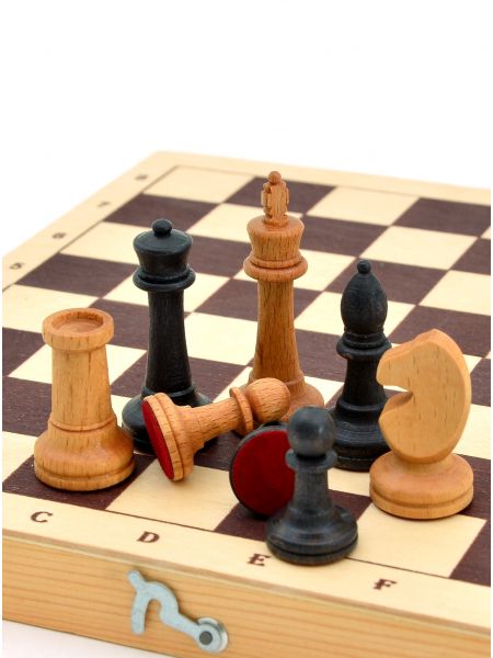 Шахматы малые «Купеческие» походный вариант фигуры из бука