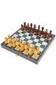 Нарды + шахматы + шашки «Обиходные-серебро» тонированные 3 в 1