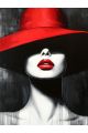 Алмазная мозаика на подрамнике «Красная тень» 50x40 см, 34 цветов