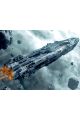 Алмазная мозаика без подрамника «Космолёты» 90x70 см