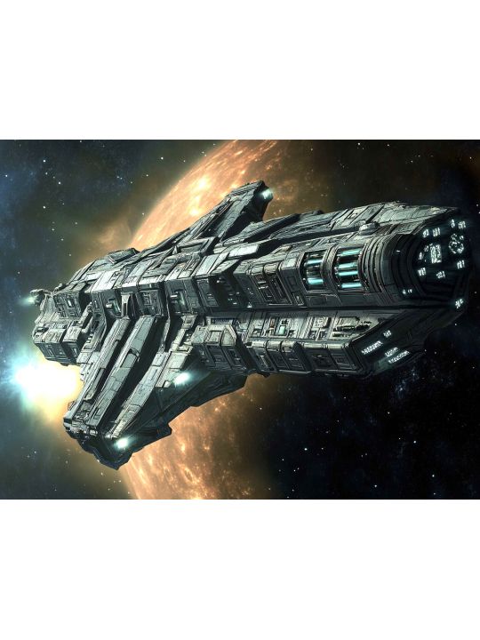 Алмазная мозаика без подрамника «Космолёты» 90x70 см