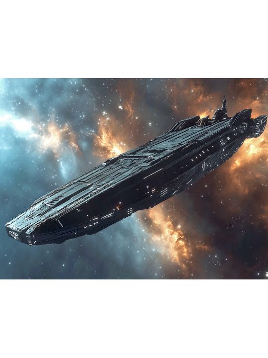 Алмазная мозаика на подрамнике «Космолёты» 50x40 см