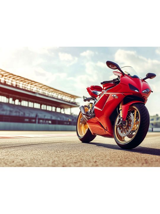 Алмазная мозаика без подрамника «Мотоциклы» 50x40 см