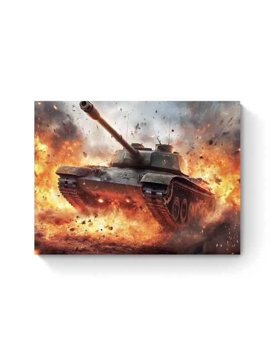 Алмазная мозаика на подрамнике «Танки» 40x30 см, 36 цветов