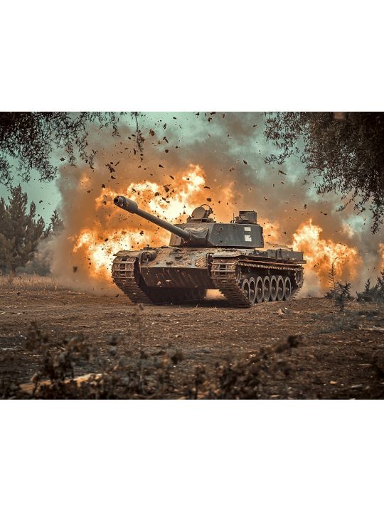 Алмазная мозаика без подрамника «Танки» 40x30 см.