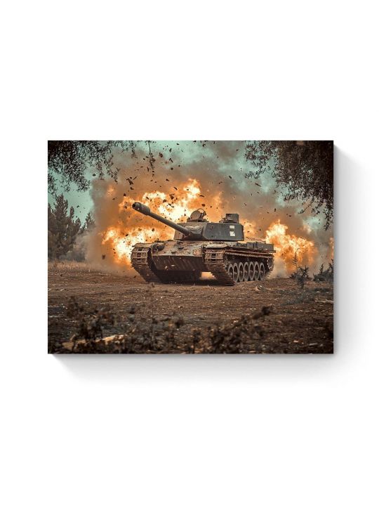Алмазная мозаика на подрамнике «Танки» 50x40 см