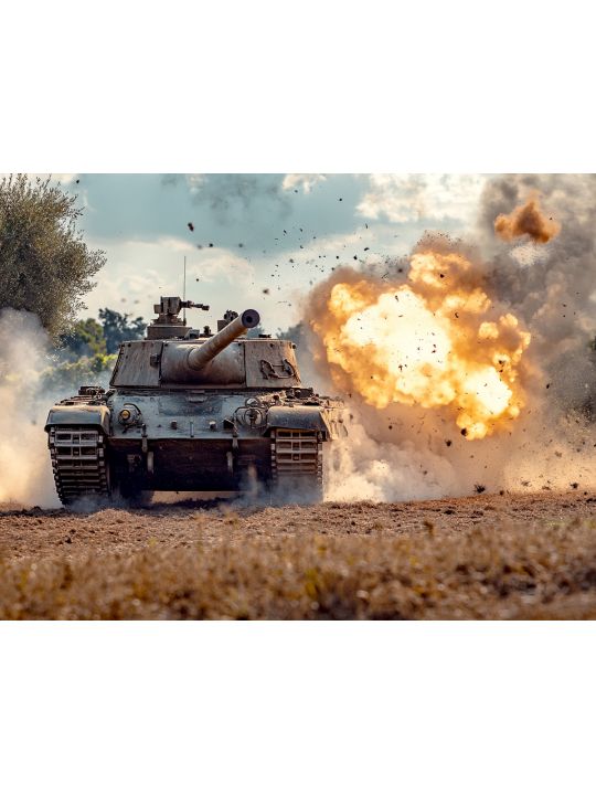 Алмазная мозаика без подрамника «Танки» 90x70 см.
