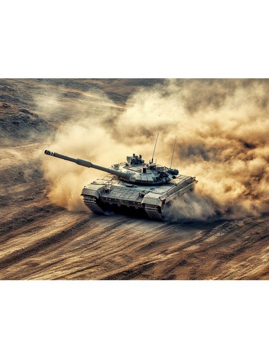 Алмазная мозаика без подрамника «Танки» 90x70 см.