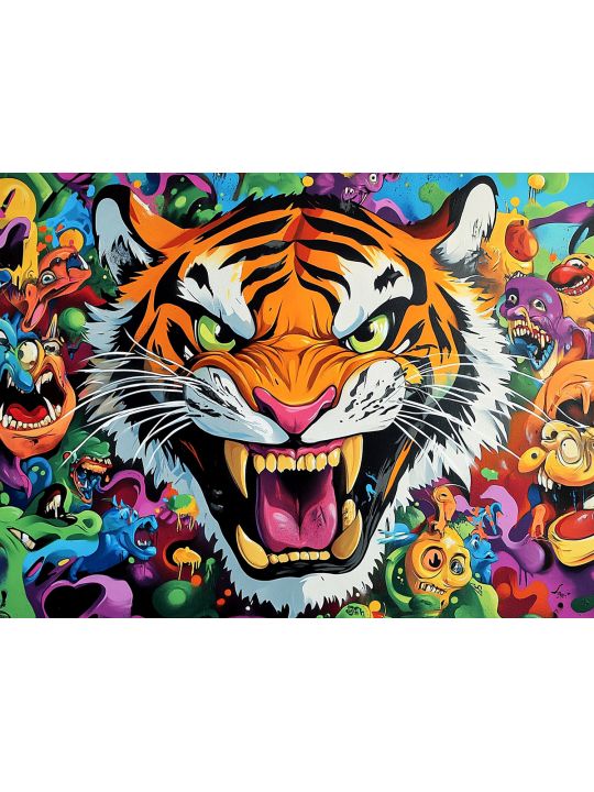 Алмазная мозаика без подрамника «Граффити» 50x40 см.