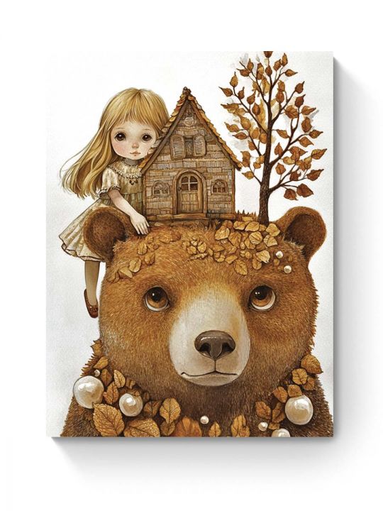 Алмазная мозаика на подрамнике «Мишка» 50x40 см