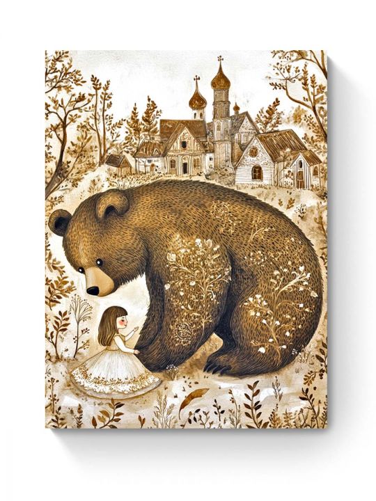 Алмазная мозаика на подрамнике «Мишка» 50x40 см