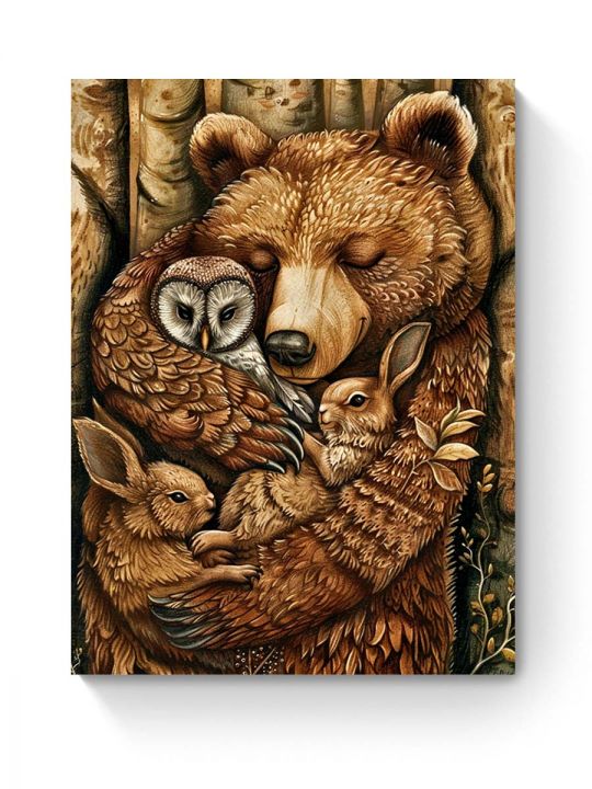 Алмазная мозаика на подрамнике «Мишка» 50x40 см