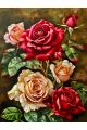 Алмазная мозаика без подрамника «Розы» 50x40 см.
