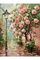 Алмазная мозаика без подрамника «Розы» 70x50 см., 48 цветов