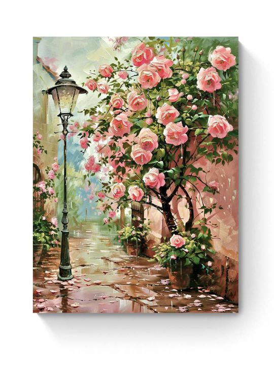 Алмазная мозаика на подрамнике «Розы» 70x50 см, 47 цветов