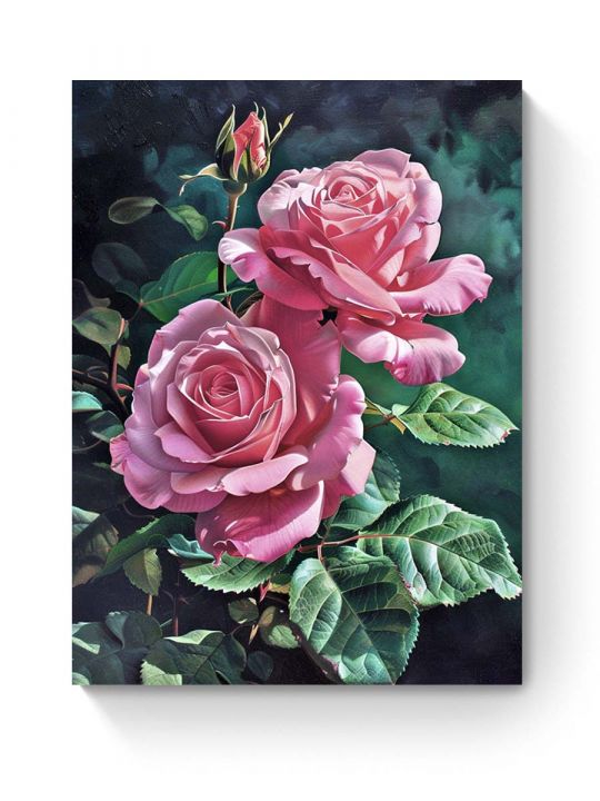 Алмазная мозаика на подрамнике «Розы» 40x30 см