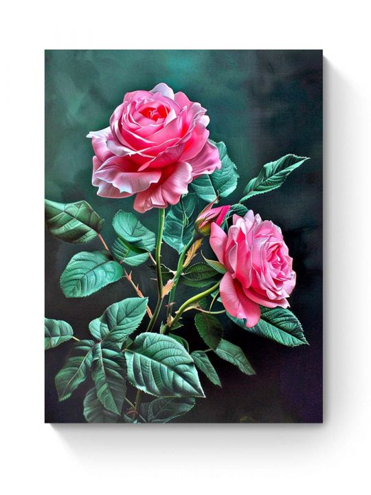 Алмазная мозаика на подрамнике «Розы» 40x30 см