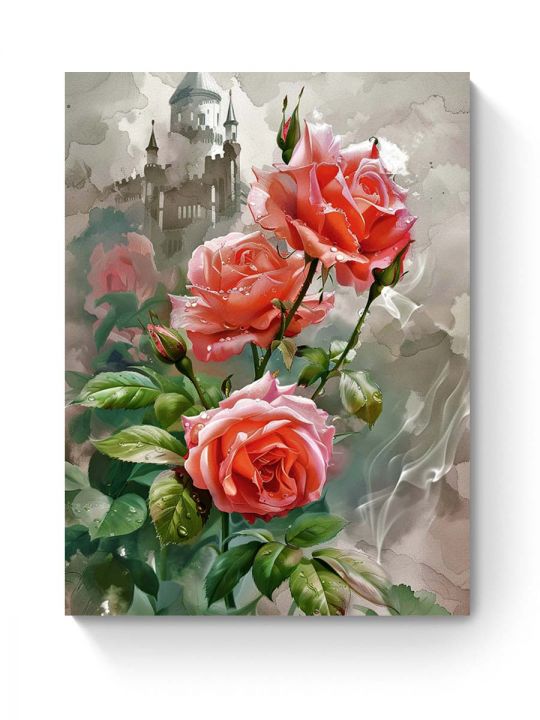 Алмазная мозаика на подрамнике «Розы» 50x40 см