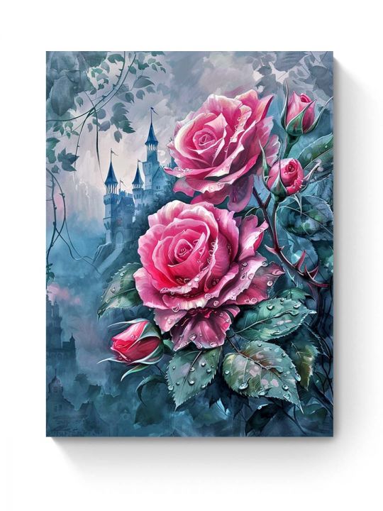 Алмазная мозаика на подрамнике «Розы» 50x40 см