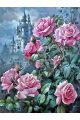 Алмазная мозаика без подрамника «Розы» 70x50 см., 46 цветов