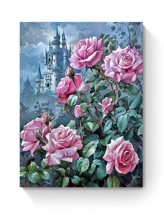 Алмазная мозаика на подрамнике «Розы» 50x40 см