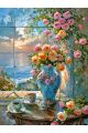 Алмазная мозаика без подрамника «Розы» 130x100 см., 50 цветов
