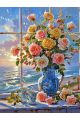 Алмазная мозаика без подрамника «Розы» 50x40 см.