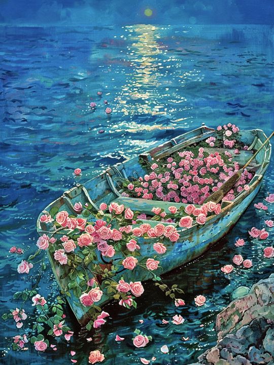 Алмазная мозаика без подрамника «Розы» 50x40 см.