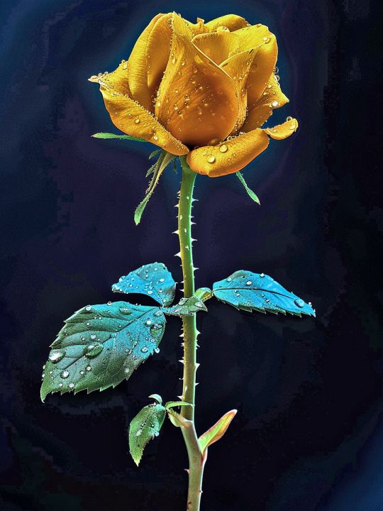 Алмазная мозаика без подрамника «Розы» 50x40 см.