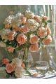 Алмазная мозаика без подрамника «Розы» 70x50 см., 44 цветов