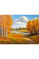 Алмазная мозаика без подрамника «Золотая осень» 90x70 см
