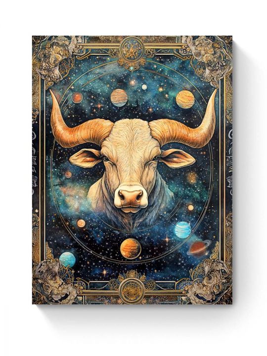 Алмазная мозаика на подрамнике «Телец» 50x40 см, 42 цветов