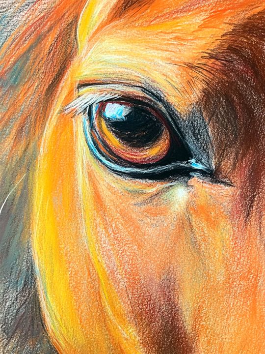 Алмазная мозаика без подрамника «Око Мустанга» 50x40 см.