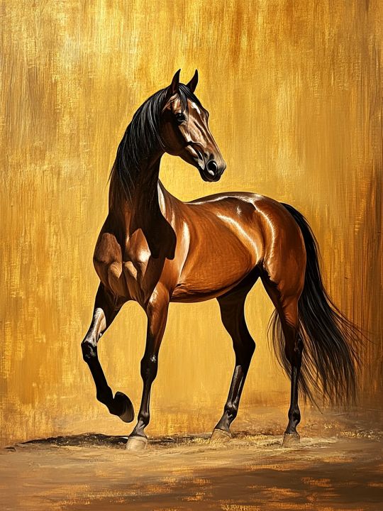 Алмазная мозаика без подрамника «Мустанг» 90x70 см.