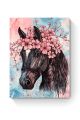 Алмазная мозаика на подрамнике «Конь в цветах» 50x40 см