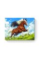 Алмазная мозаика на подрамнике «Мустанг в поле» 50x40 см