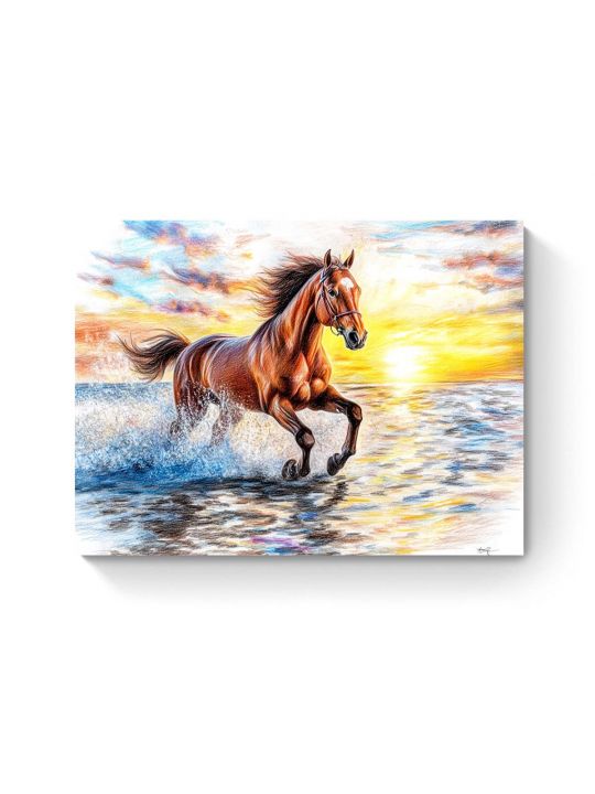Алмазная мозаика на подрамнике «Берег моря» 50x40 см