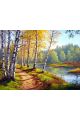Алмазная мозаика без подрамника «Времена года» 40x30 см, 50 цветов