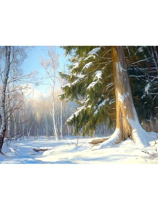 Алмазная мозаика без подрамника «Времена года» 25x20 см