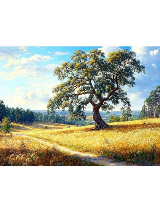 Алмазная мозаика без подрамника «Времена года» 25x20 см