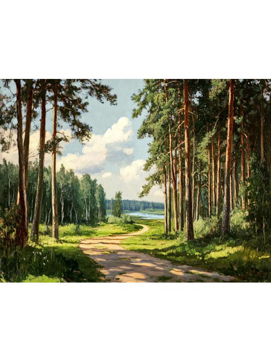 Алмазная мозаика без подрамника «Времена года» 25x20 см, 38 цветов
