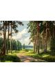 Алмазная мозаика без подрамника «Времена года» 25x20 см, 38 цветов