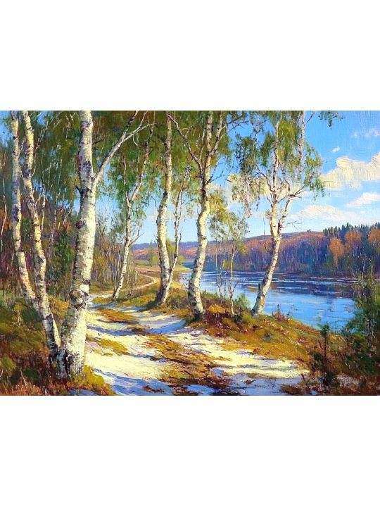 Алмазная мозаика без подрамника «Времена года» 25x20 см