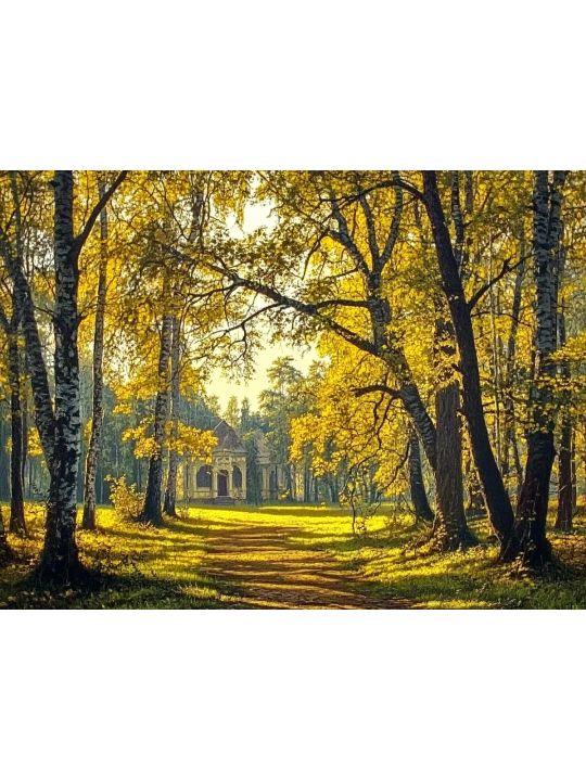 Алмазная мозаика без подрамника «Времена года» 25x20 см