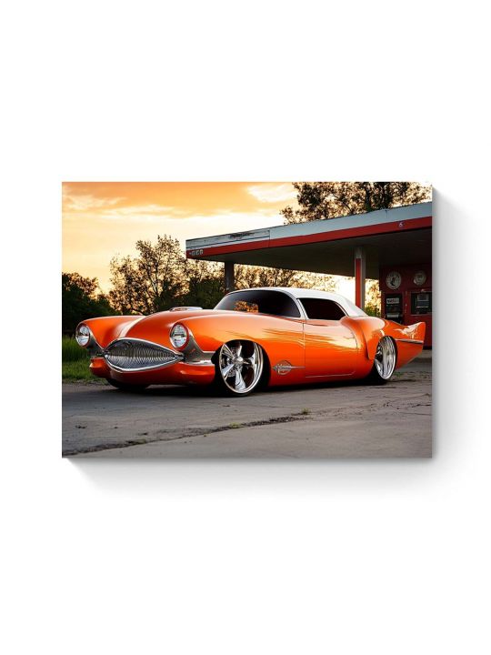 Алмазная мозаика на подрамнике «Автомобиль» 50x40 см, 50 цветов