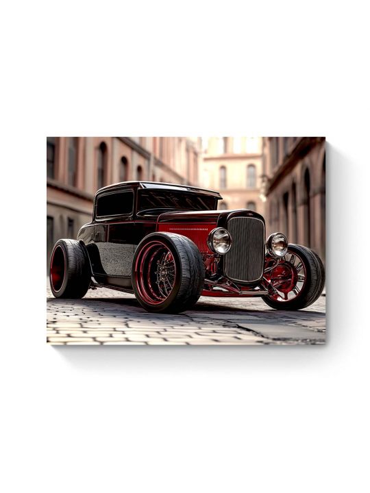 Алмазная мозаика на подрамнике «Автомобиль» 50x40 см, 50 цветов