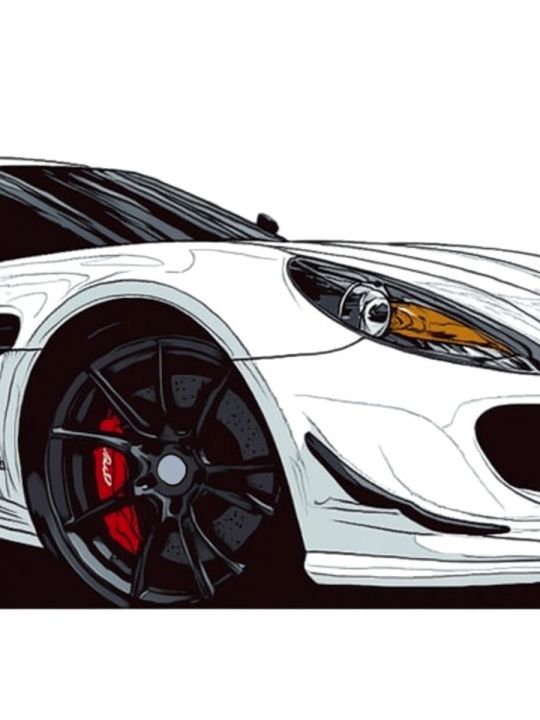 Алмазная мозаика без подрамника «Автомобиль» 40x30 см