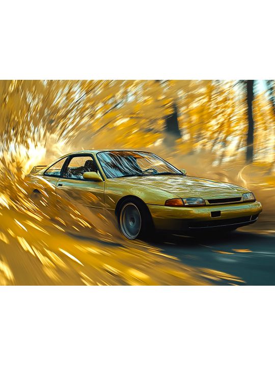Алмазная мозаика без подрамника «Автомобиль» 25x20 см