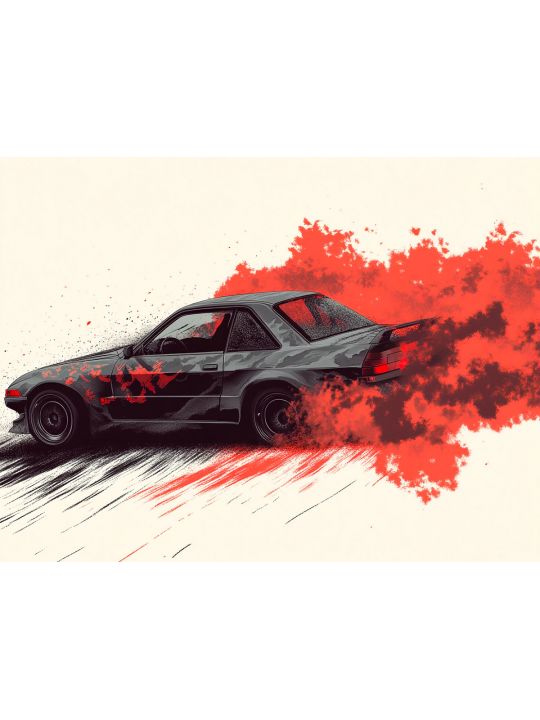 Алмазная мозаика без подрамника «Автомобиль» 25x20 см