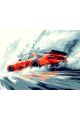 Алмазная мозаика без подрамника «Автомобиль» 25x20 см, 40 цветов